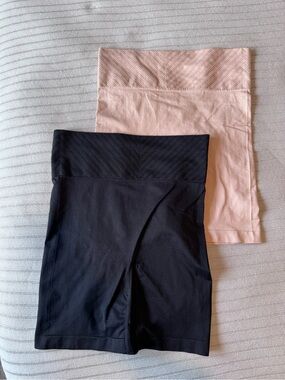 Set of 2 Skinnygirl Shapewear Shorts in Black and Nude